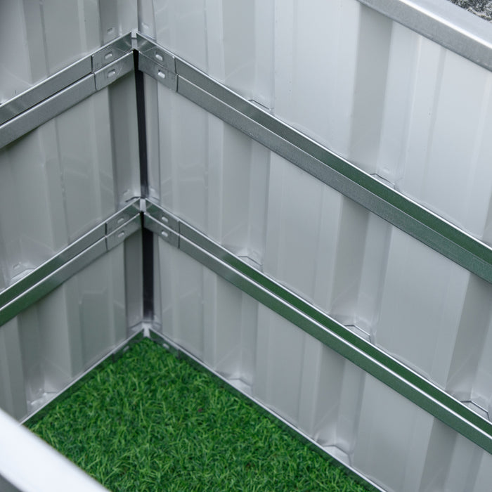 3-Tier Metal Elevated Garden Bed Kit - Raised Planter Box for Backyard and Patio Gardening - Includes Gloves for Growing Vegetables, Herbs, and Flowers