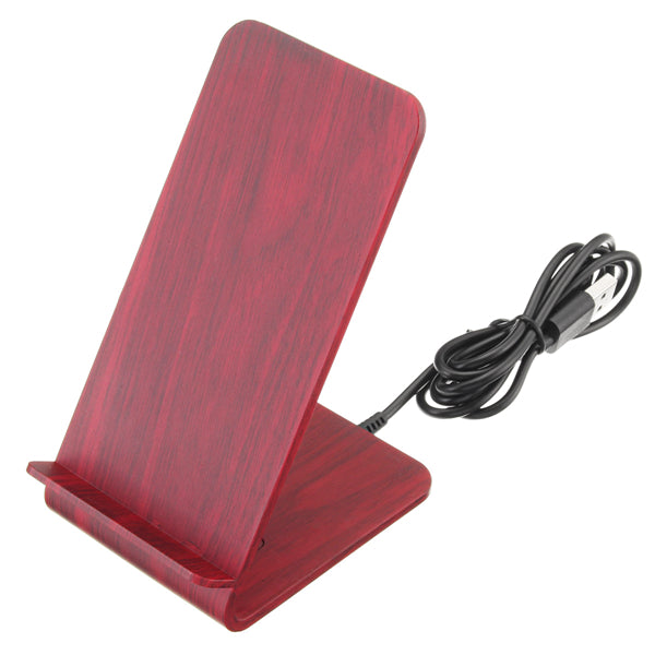 Bakeey Qi - Wooden Wireless Charger Desktop Holder for iPhone X, 8, 8Plus, Samsung S8, S7 Edge, Note 8 - Ideal for Keeping Your Devices Charged and Organized