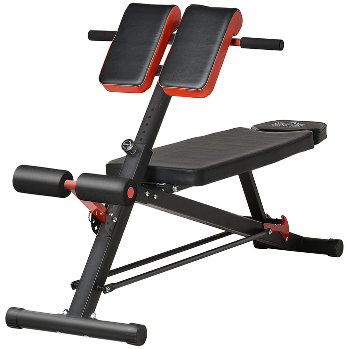 HyperFitness Multi-Workout Bench - Adjustable Dumbbell Bench for Indoor Fitness, Weights, Sit-Ups, Decline and Flat Exercises - Ideal for Full Body Strength Training and Core Development