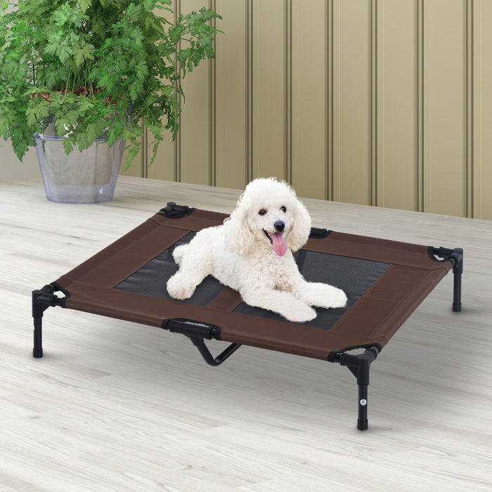 Elevated Pet Cot with Metal Frame - Large Size Raised Dog & Cat Bed with Cooling Mesh - Ideal for Indoor & Outdoor Use, Portable & Durable Pet Lounger for Comfort and Support