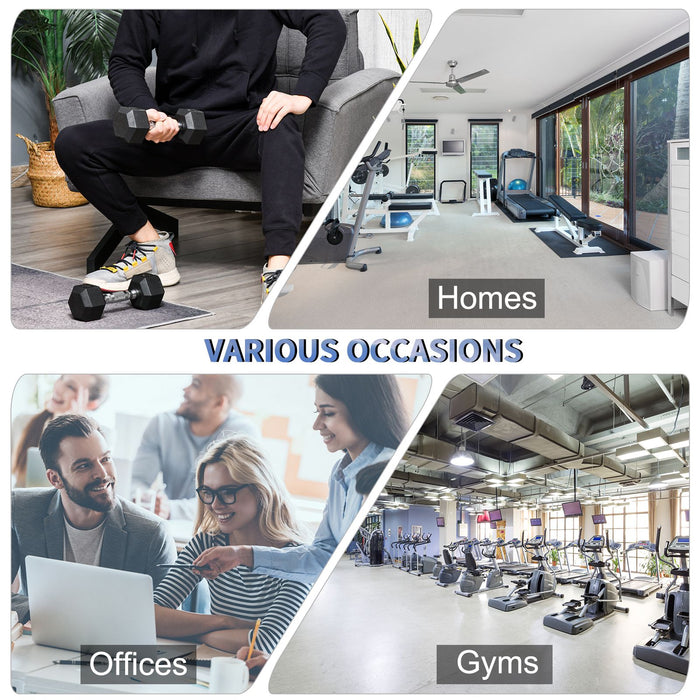 Rubber Hex Dumbbell Set - 2x4kg Home Gym Fitness & Weight Lifting - Ideal for Sports Enthusiasts & Strength Training