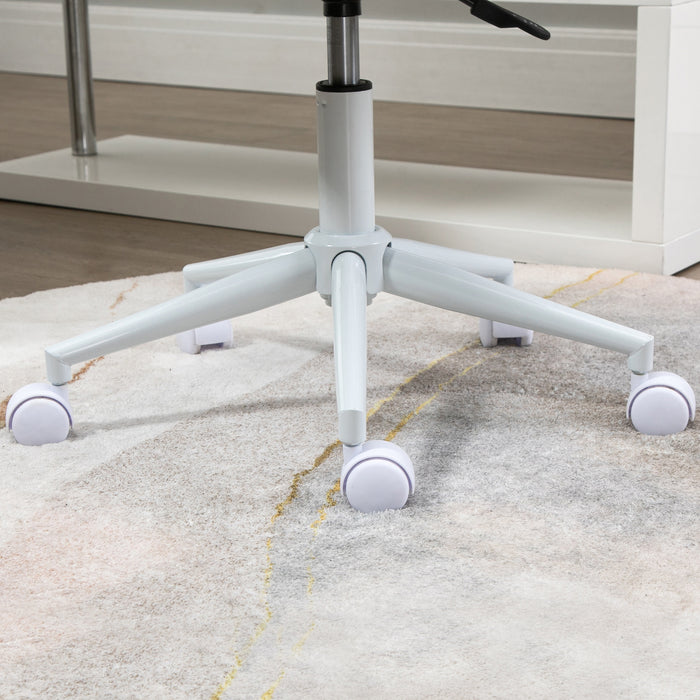 Fluffy Unicorn Mid-Back Office Chair - Swivel Wheel, Cute Rainbow Desk Chair - Ideal for Adding a Pop of Color to Any Workspace