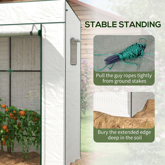 PE Cover Walk-in Greenhouse - Durable Outdoor Plant Protection Structure - Ideal for Gardeners and Seasonal Plant Cultivation