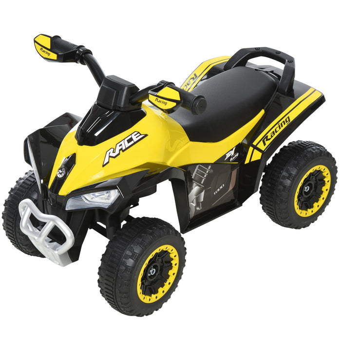 Kids Foot-to-Floor Ride-On Slider Car with Music & Lights - Manual Toddler Walker Vehicle, Yellow - Ideal for Ages 18-36 Months