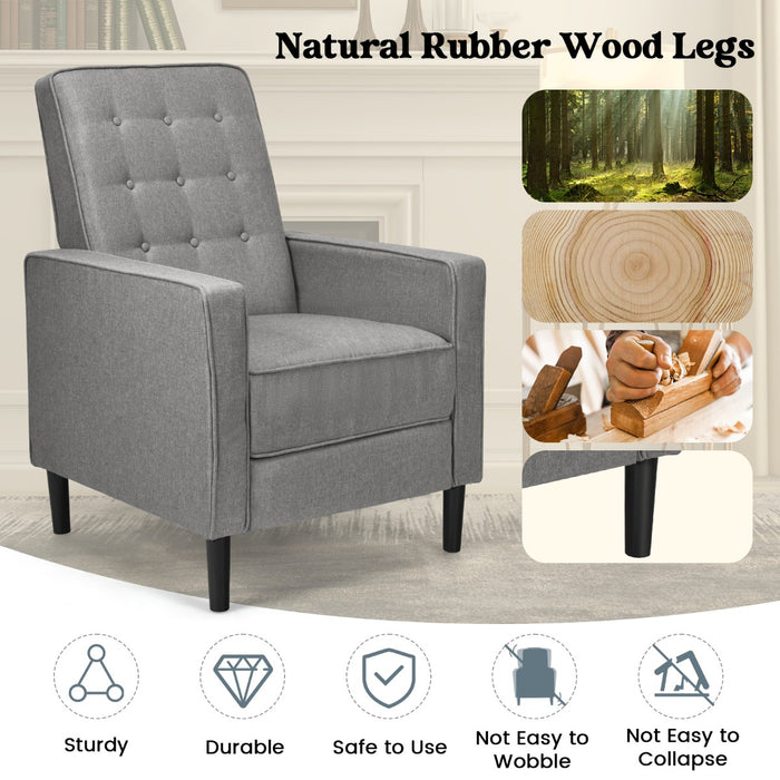 Adjustable Sofa Chair Brand - 3-Position Leisure Seat with Extendable Footrest in Grey - Ideal for Comfort Seeking Individuals