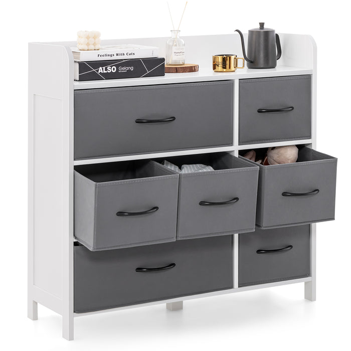 7-Drawer Dresser - Combines Large Fabric Bins with Medium Bins - Ideal Storage Solution for Organising Clothes and Accessories