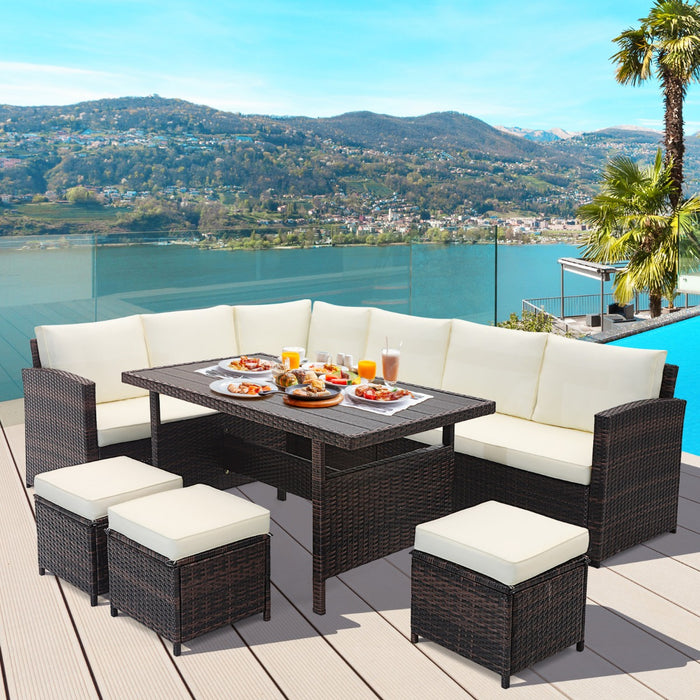7-Piece Wicker Patio Furniture Set - Ideal for Porch, Poolside, Balcony, Yard and Garden - Perfect Outdoor Comfort Solution for Homeowners