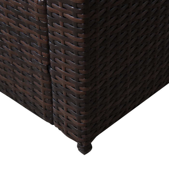 Rattan Garden 2-Person Loveseat - Outdoor Patio Sofa Set with Comfort Cushions & Sturdy Steel Frame - Ideal for Deck or Balcony Seating