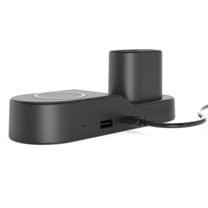 US Plug 4-in-1 Qi - Wireless Charger and Charging Station for Smartphones, Apple Watch Series, and Apple AirPods - Perfect Charging Solution for Tech-Savvy Individuals