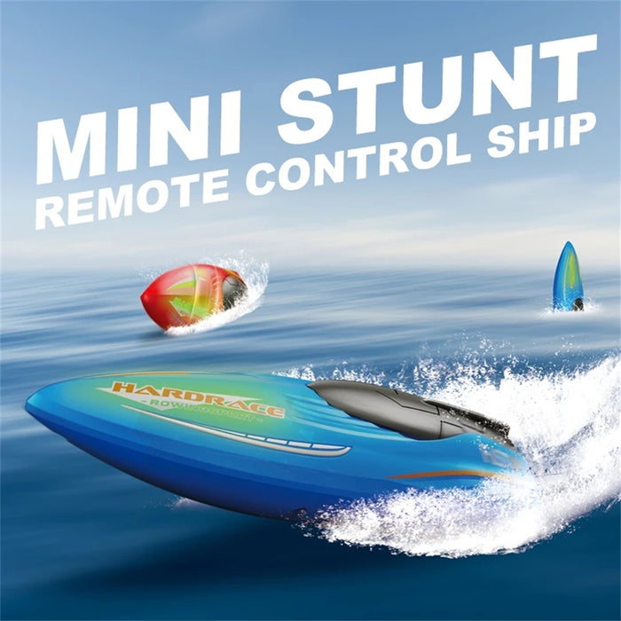 JJRC S8 RTR Mini Speedboat - 2.4G RC Stunt Boat with LED Light & 360° Rotation - Waterproof Remote Control Racing Toy for Kids & Children