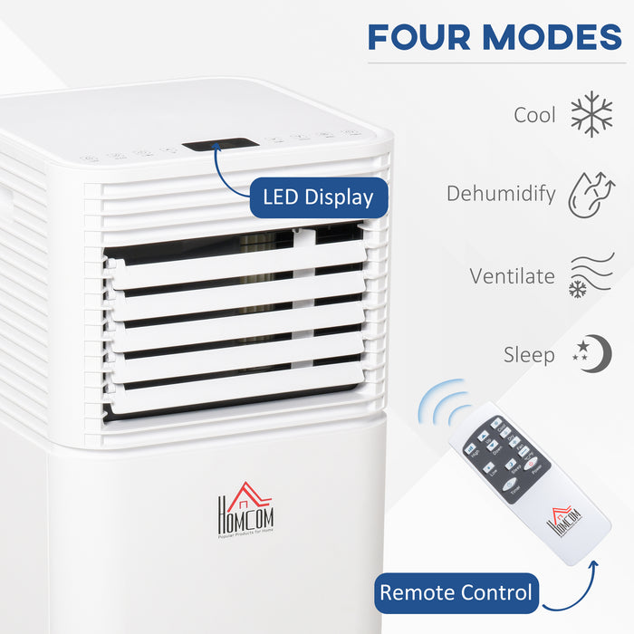 9000 BTU 4-In-1 Portable Air Conditioner - Cooling, Dehumidifying, Ventilating with Fan Function - Includes Remote, LED Display, 24-Hour Timer, Auto Shut-Down Feature