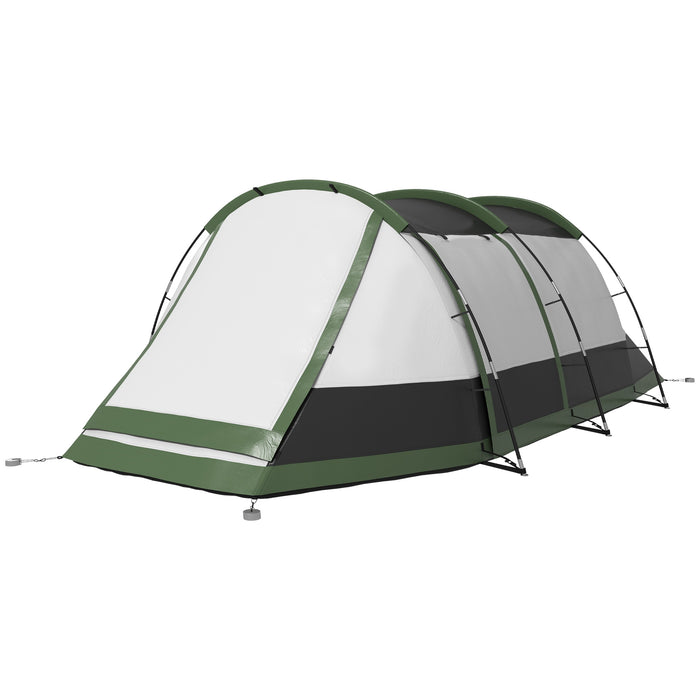 Family Tunnel Tent for 3-4 People - 2000mm Waterproof Outdoor Shelter, Includes Portable Bag - Ideal for Camping and Hiking Adventures