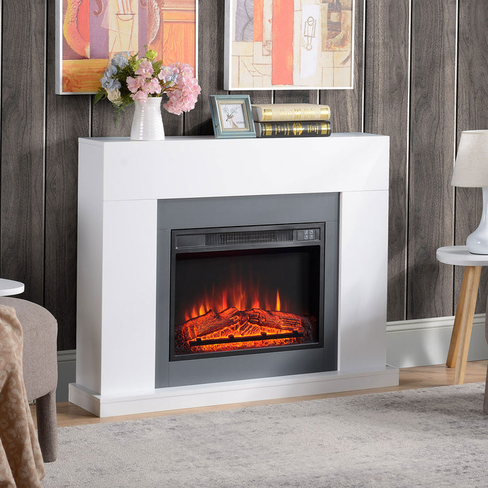 2000W Electric Fireplace Suite with LED Display - Freestanding Heater with Remote & Overheat Protection - Cozy Warmth for Home Ambiance