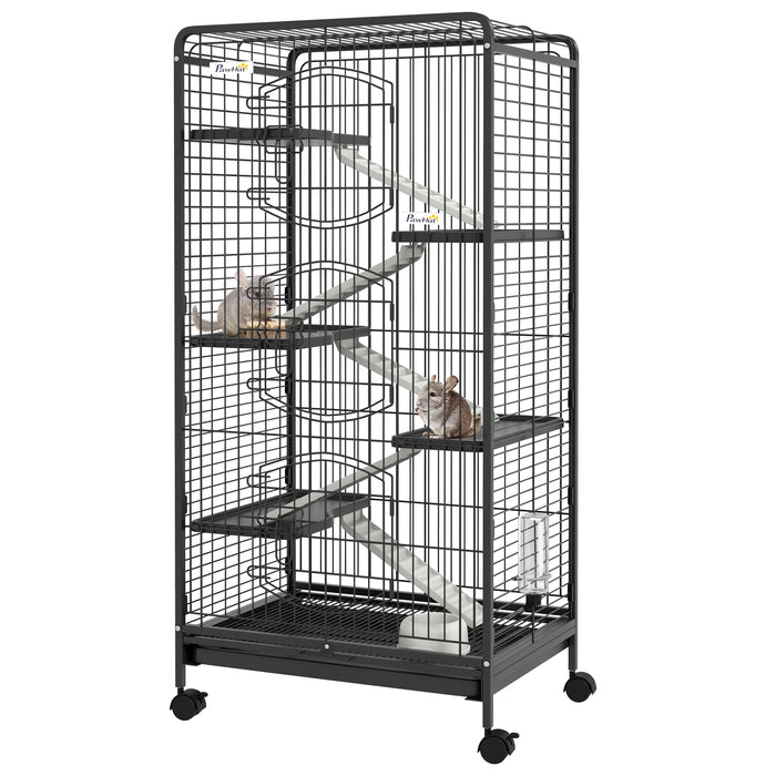 Five-Tier 131cm Pet Habitat - Spacious Removable Cage for Small Animals - Ideal Home for Hamsters, Birds, and Other Petite Creatures