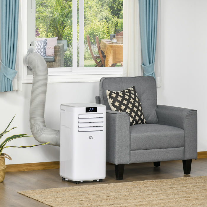 Portable 7000 BTU Air Conditioner - Efficient Cooling, Dehumidifying, and Ventilating with Remote - Ideal for Home or Office Use with LED Display and Timer