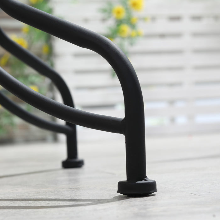 3-Piece Metal Garden Bistro Set with Mosaic Tabletop - Folding Chairs & Round Table for Outdoor Use - Ideal for Balcony & Poolside, Light Blue