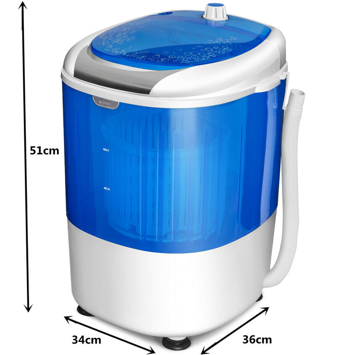 Mini Single Tub Washer Spin Dryer - 2 in 1 Semi-automatic Features - Ideal for Small Apartments and Space Saving