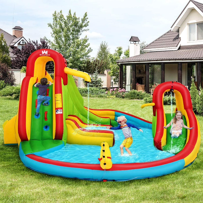 Bouncy Water Castle, Large 480cm x 420cm x 233cm - Inflatable Water Fun, Splashing, Jumping - Perfect for Summer Outdoor Activity for Kids