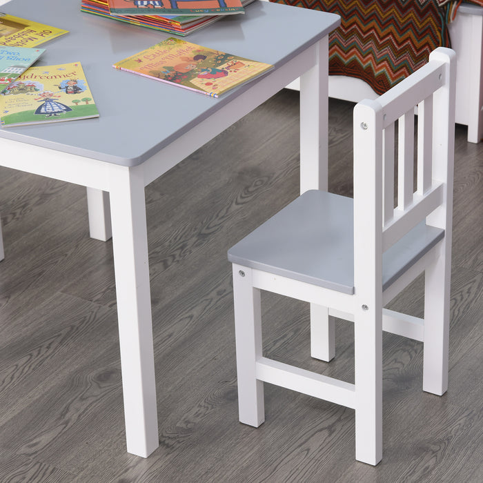 3-Piece Kids Table and Chair Set - Toddler Multi-use Desk for Arts, Crafts, Study, Snack Time - Easy Assembly, Perfect for Indoor Activities