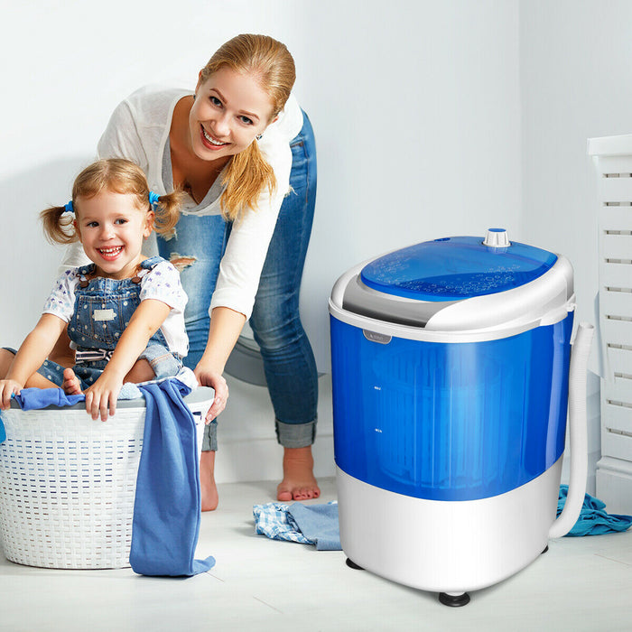 Mini Single Tub Washer Spin Dryer - 2 in 1 Semi-automatic Features - Ideal for Small Apartments and Space Saving