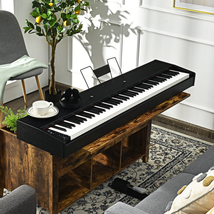 Weighted 88-Key Digital Piano - Full Sized, Perfect for Beginners - High Quality Black Finish for Stylish Look