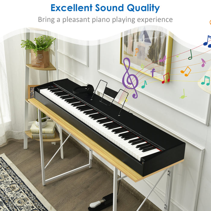 Weighted 88-Key Digital Piano - Full Sized, Perfect for Beginners - High Quality Black Finish for Stylish Look