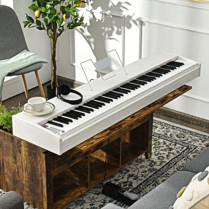 Weighted 88-Key Digital Piano - Full Sized, Perfect for Beginners - High Quality Black Finish for Stylish Look