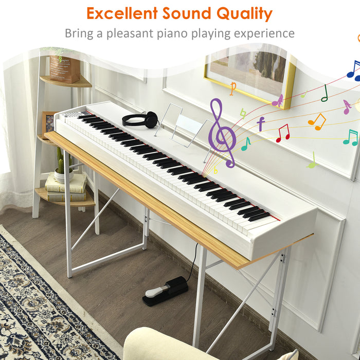 Weighted 88-Key Digital Piano - Full Sized, Perfect for Beginners - High Quality Black Finish for Stylish Look