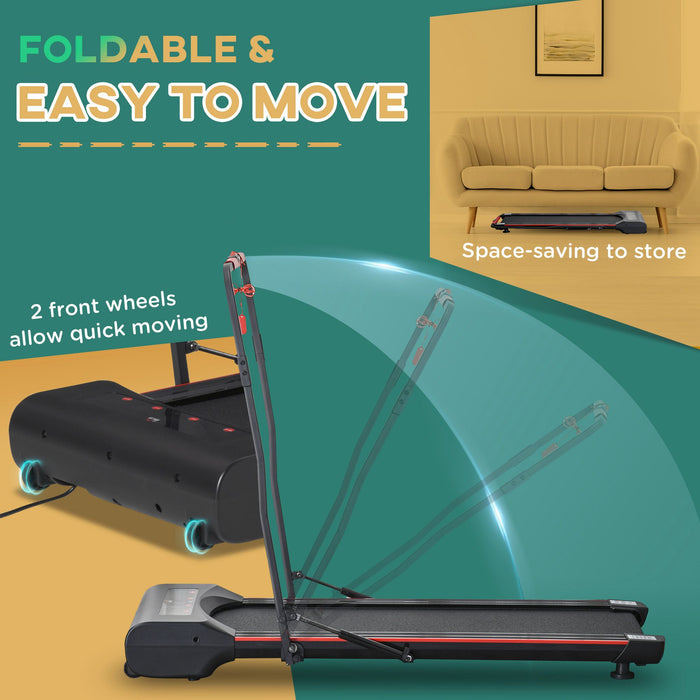 Foldable Treadmill with LED Display - Remote-Controlled Walking/Jogging Fitness Machine - Ideal for Home and Office Exercise