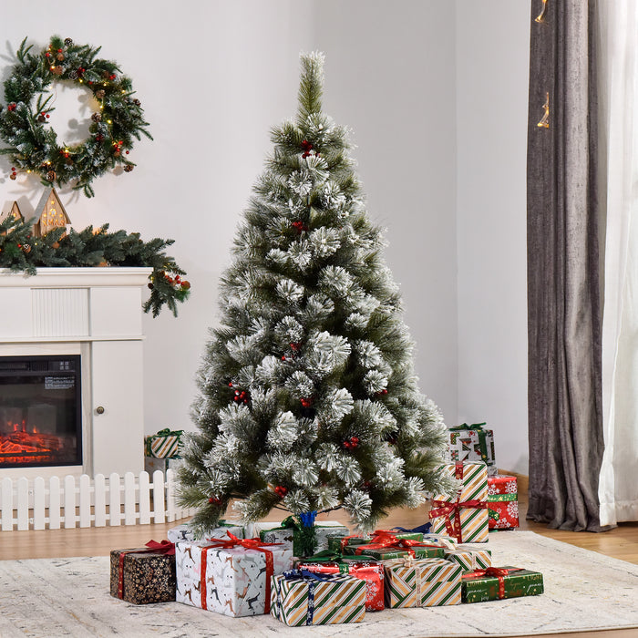 150cm Tall Artificial Christmas Tree - Lush Green Spruce - Perfect for Festive Home Decoration