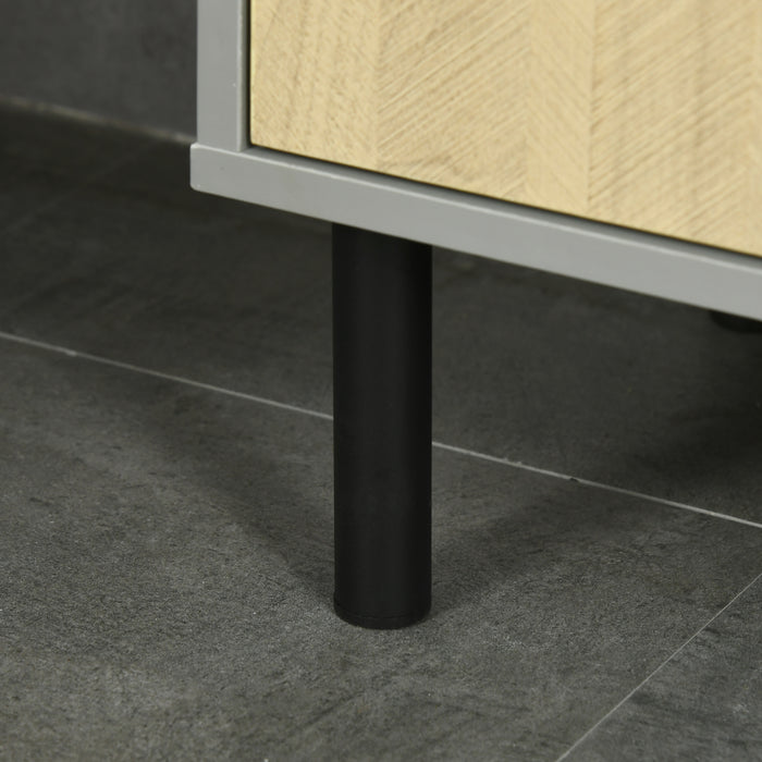 Tall Free Standing Bathroom Cabinet with Door - Includes Adjustable Shelves, 31.4x30x165cm Dimensions - Ideal Storage Solution for Toiletries and Linens