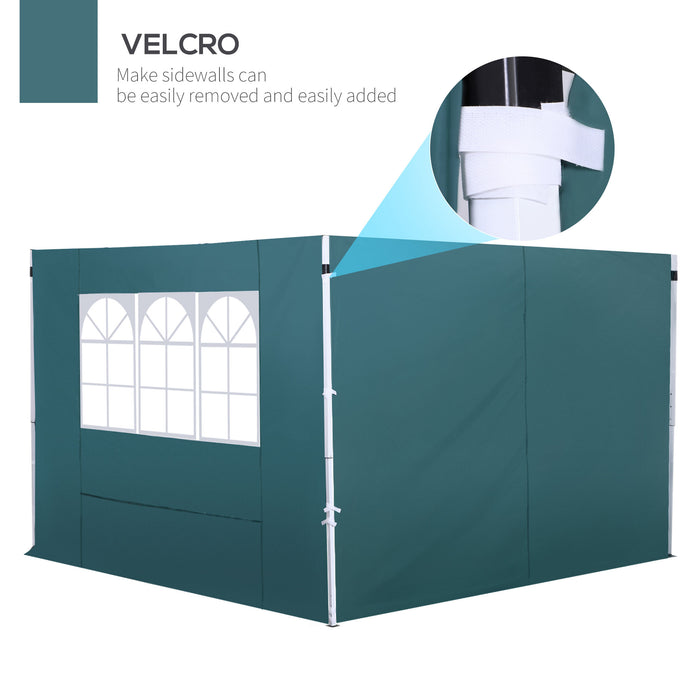 3M Gazebo - Interchangeable Green Sidewall for Outdoor Shelter - Enhances Privacy and Protection for Events