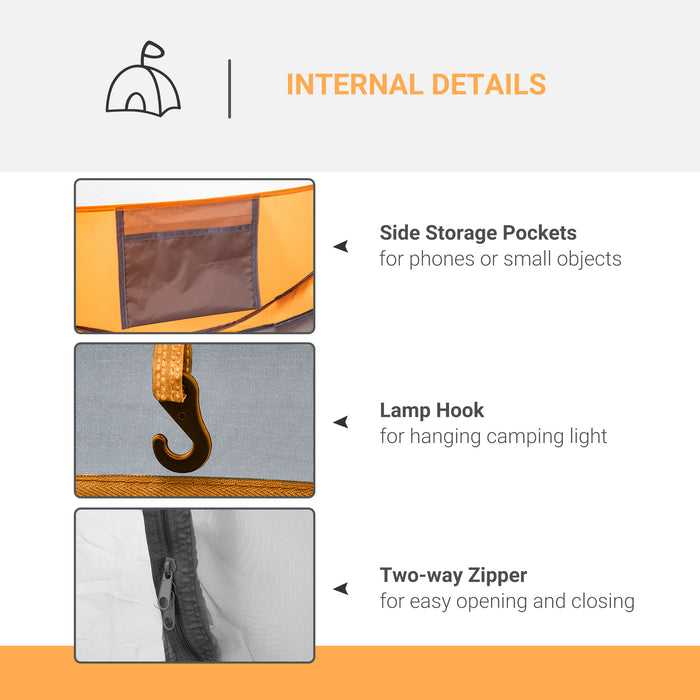 4-5 Person Instant Setup Tent - Waterproof Family Camping Shelter with Mesh and PVC Windows - Easy Transport for Outdoor Adventures