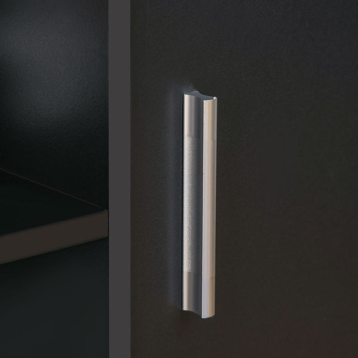 Mobile Office File Cabinet with Wheels - Lateral Stationery Storage and Printer Stand - Space Saving Solution with Open Compartment and Cupboard for Home Office