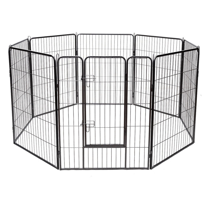 Pet Friendly Playpen - 120 CM Tall, 8-Panel Anti-Rust Structure with Lockable Gate - Ideal for Providing a Safe Playing Area for Pets