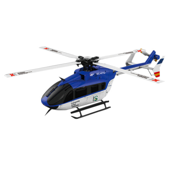 XK K124 EC145 Helicopter - 6CH Brushless 3D6G System, BNF RC Chopper - Perfect for Hobby Enthusiasts & Advanced Flyers
