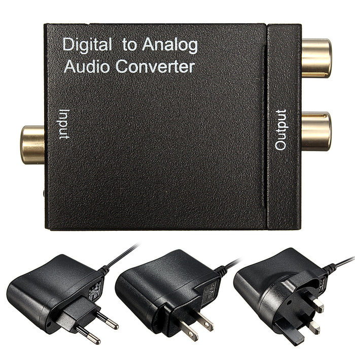 RCA Coaxial Digital Optical Toslink Converter - Portable Signal to Analog Audio Device - Ideal for Home Theater and Sound System Enthusiasts