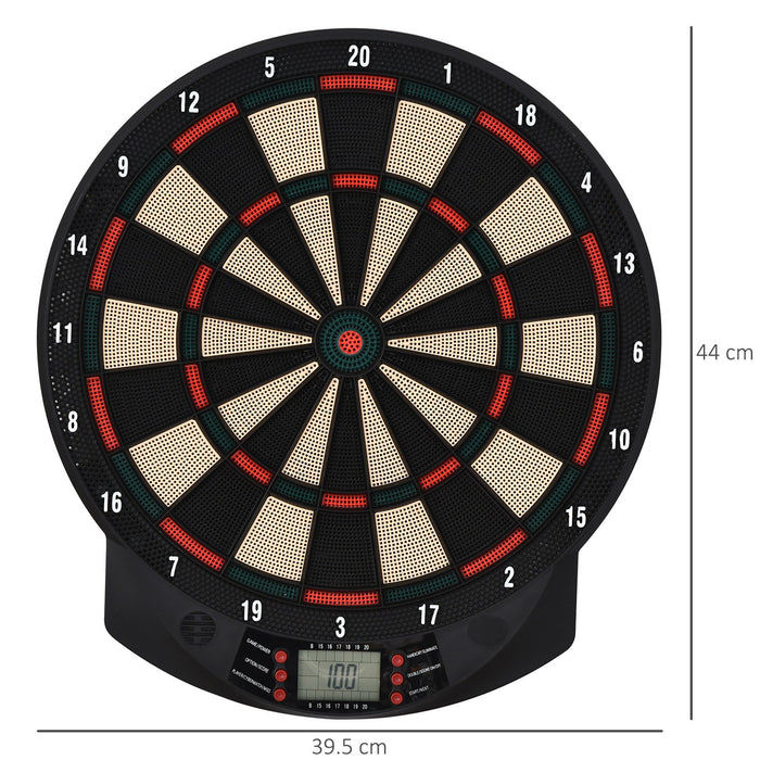 Electronic Dartboard with 6 Darts - Durable Plastic, Digital Scoring, Game Room Essentials - For Recreational Use and Family Fun
