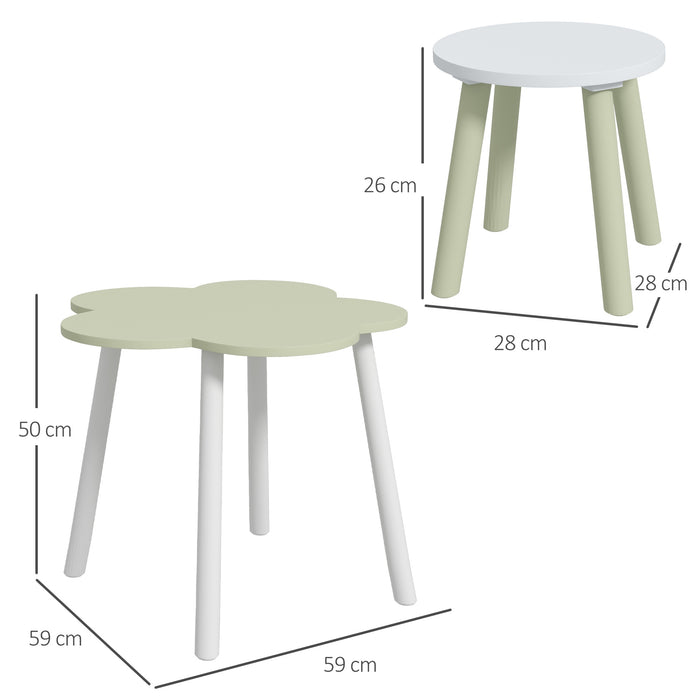 Kids 3-Piece Flower Design Table & Chair Set - Durable Children's Furniture for Bedroom, Nursery, Playroom - Bright Yellow, Perfect for Creative Play and Learning