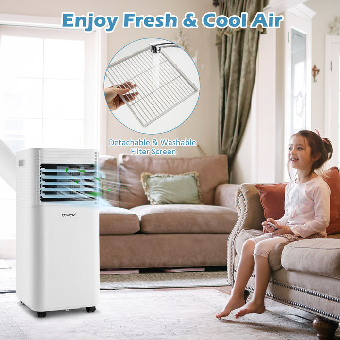 9000 BTU Model - 3-in-1 Portable Air Conditioner with Fan and Dehumidifier in Black - Ideal for indoor climate control