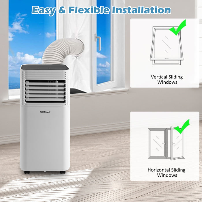 9000 BTU Model - 3-in-1 Portable Air Conditioner with Fan and Dehumidifier in Black - Ideal for indoor climate control