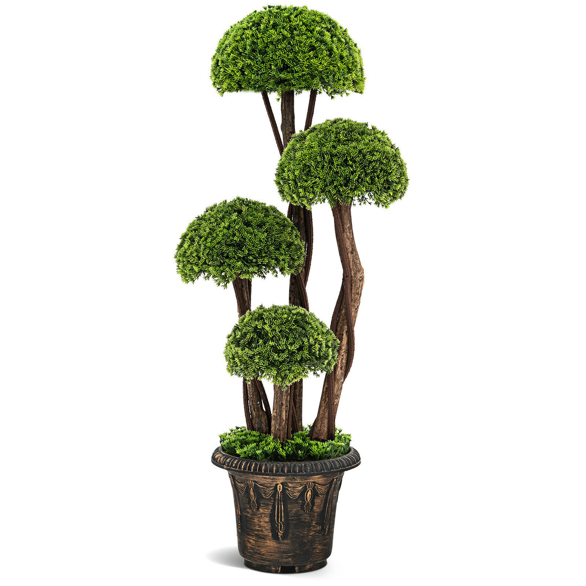 Artificial Cypress Tree, 90cm - Home Decorative Plant with Pot - Perfect for Indoor and Outdoor Beautification