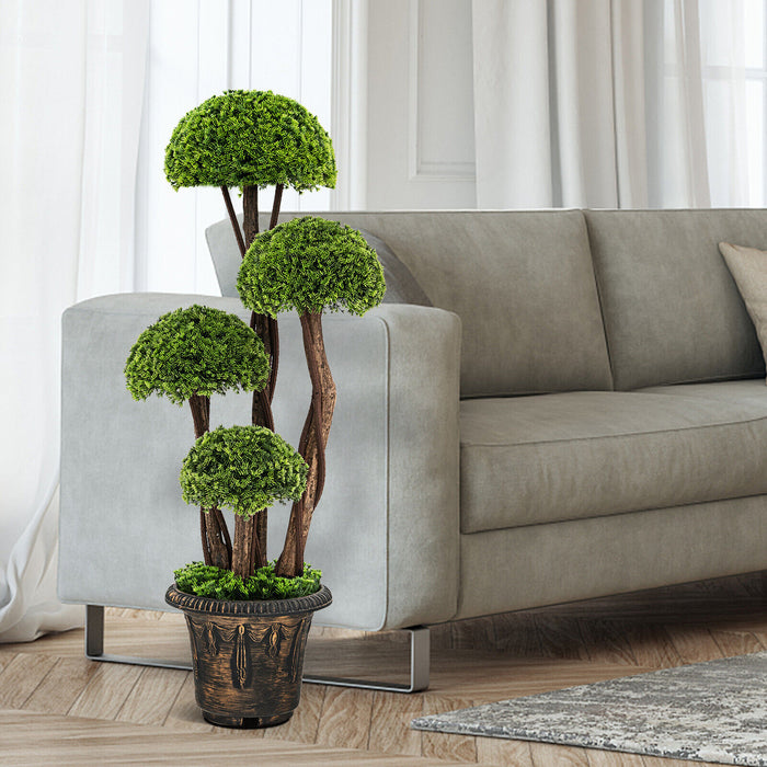 Artificial Cypress Tree, 90cm - Home Decorative Plant with Pot - Perfect for Indoor and Outdoor Beautification