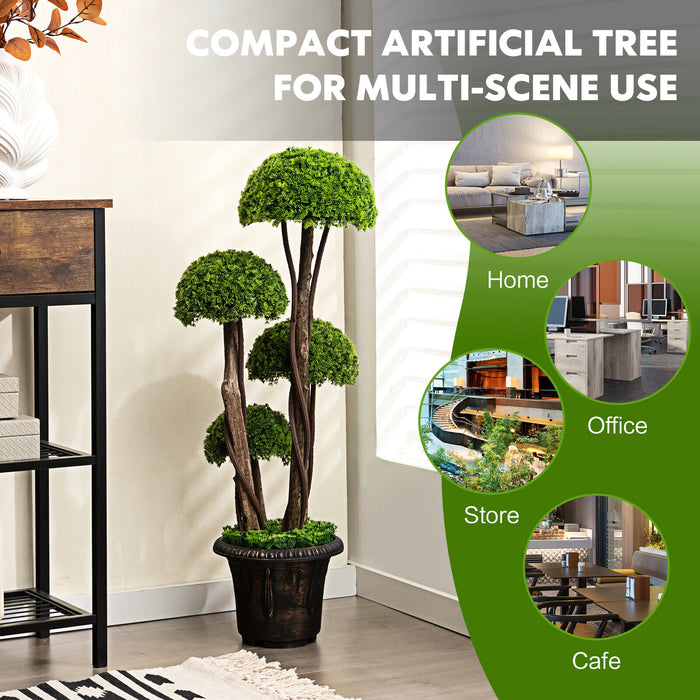 Artificial Cypress Tree, 90cm - Home Decorative Plant with Pot - Perfect for Indoor and Outdoor Beautification