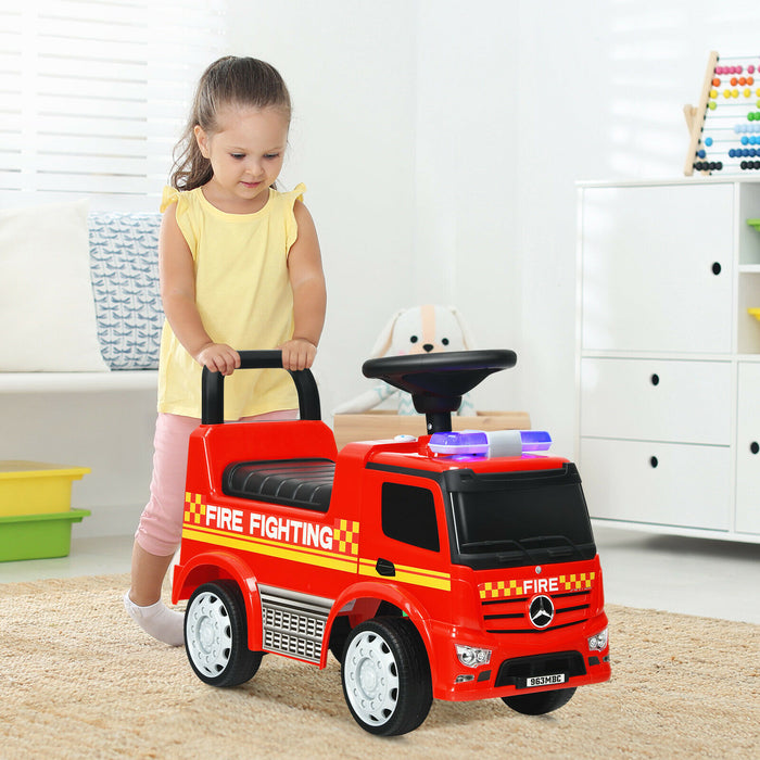 Mercedes Benz Licensed Kid's Push Car - Ride On Firefighter Model - Designed for Adventure-Seeking Children