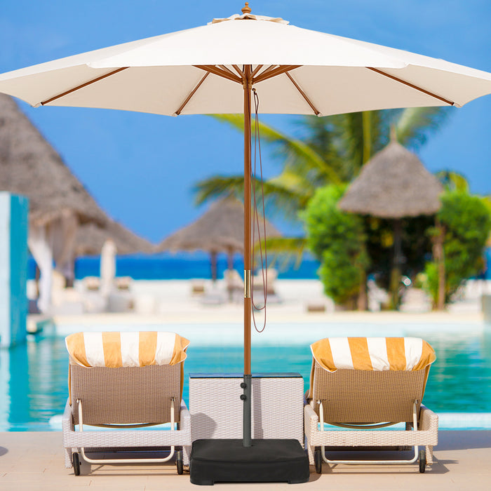 90 KG - Large Patio Umbrella Base with Sandbags for Outdoor Use - Ideal for Holding Large Outdoor Umbrellas Securely