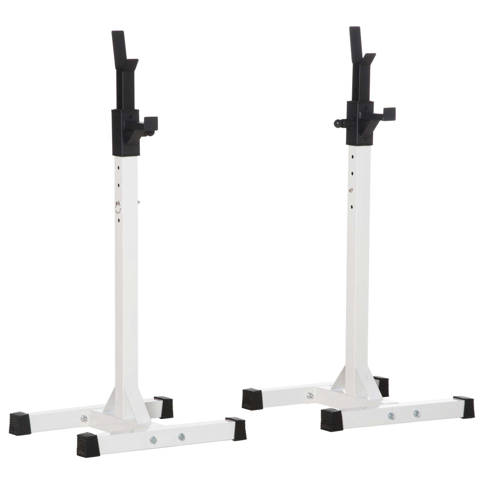 Heavy Duty Barbell Squat Stand - Adjustable Spotter Rack for Weightlifting - Ideal for Home Gyms and Fitness Enthusiasts