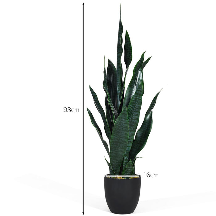 Artificial Sansevieria Plant - 93cm, Comes with Pot - Ideal for Home and Office Decorations, No Maintenance Required