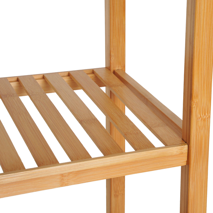 Freestanding 140cm Tall Storage Cabinet - 3 Shelves Cupboard for Bathroom & Kitchen Organization - Home Utility Organizer for Space Saving