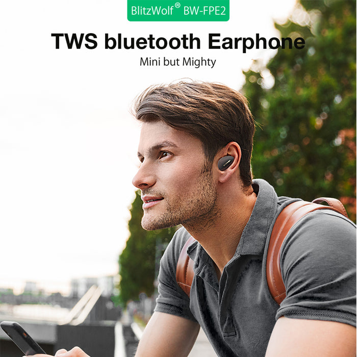 BlitzWolf® BW-FPE2 TWS Earbuds - Bluetooth 5.1, 13mm Large Drivers, AAC HiFi Sound - For High-Quality Audio and Long Listening Sessions.